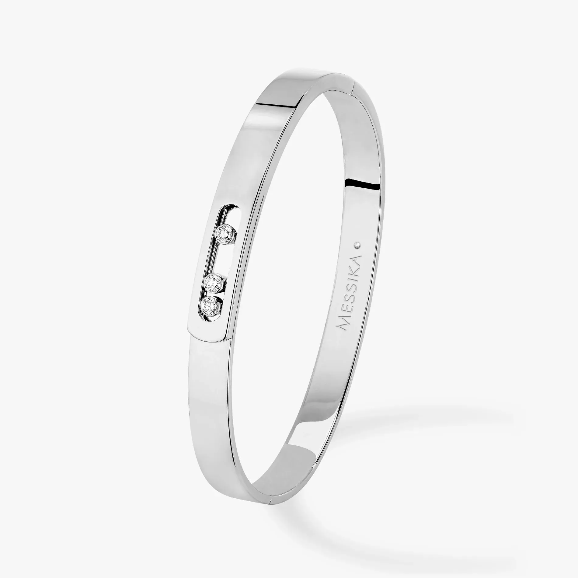 0.15ctw White Gold Diamond Bangle Bracelet