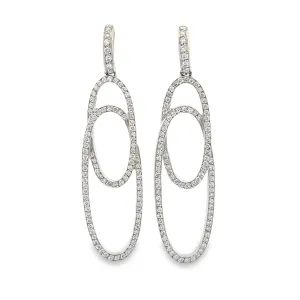 1.48ct 18k White Gold Diamond Earrings