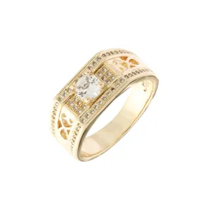 14K Gold luxurious solitaire Men's rings