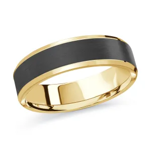 14K Yellow Gold Ring from the Noir Collection by Malo - MRDA-093-6Y