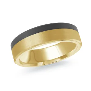 14K Yellow Gold Ring from the Noir Collection by Malo - MRDA-148-65Y