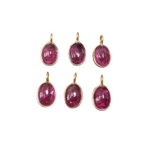 18k Gold Rubellite Pendant