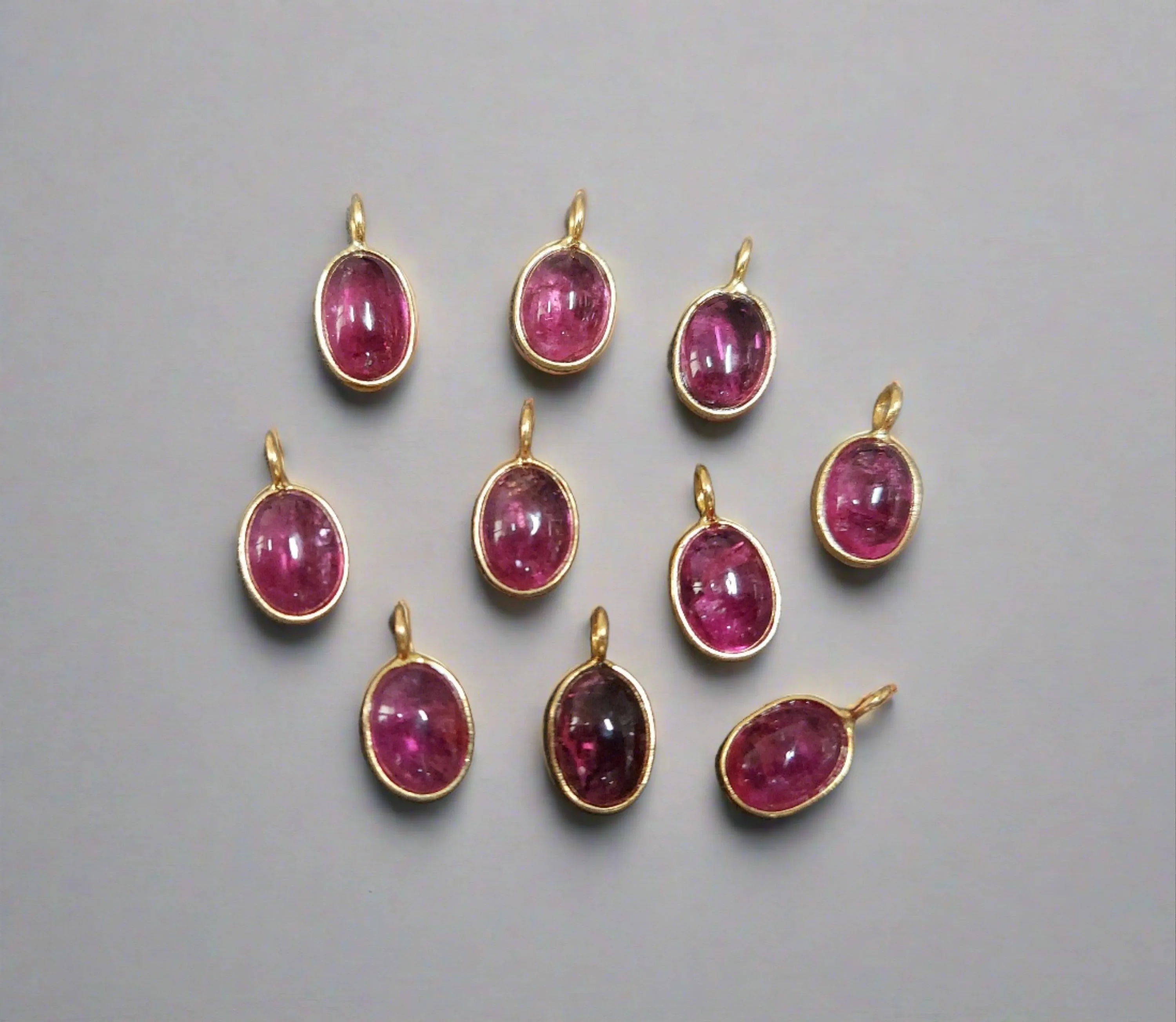 18k Gold Rubellite Pendant