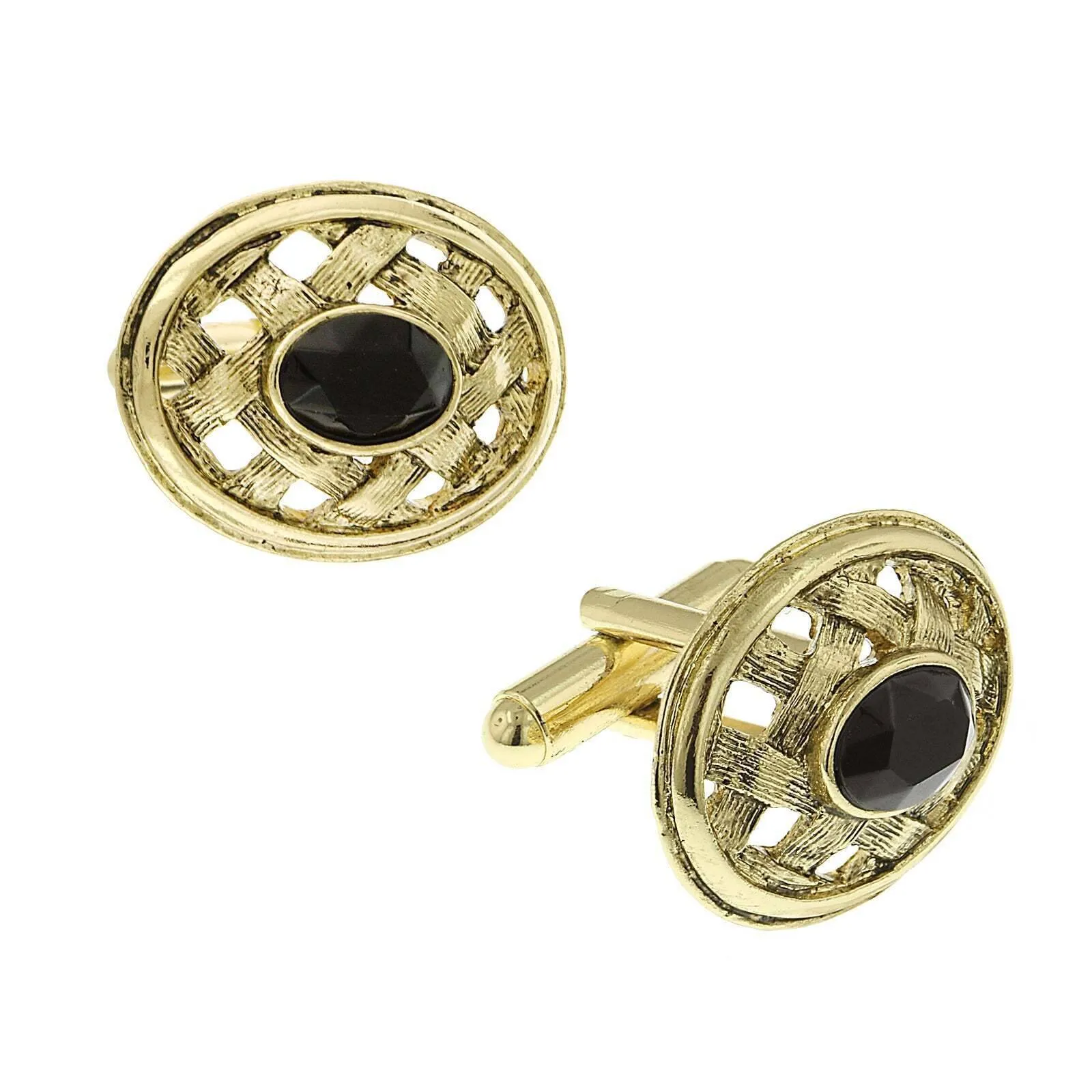 1928 Jewelry Lattice Crystal Cufflinks