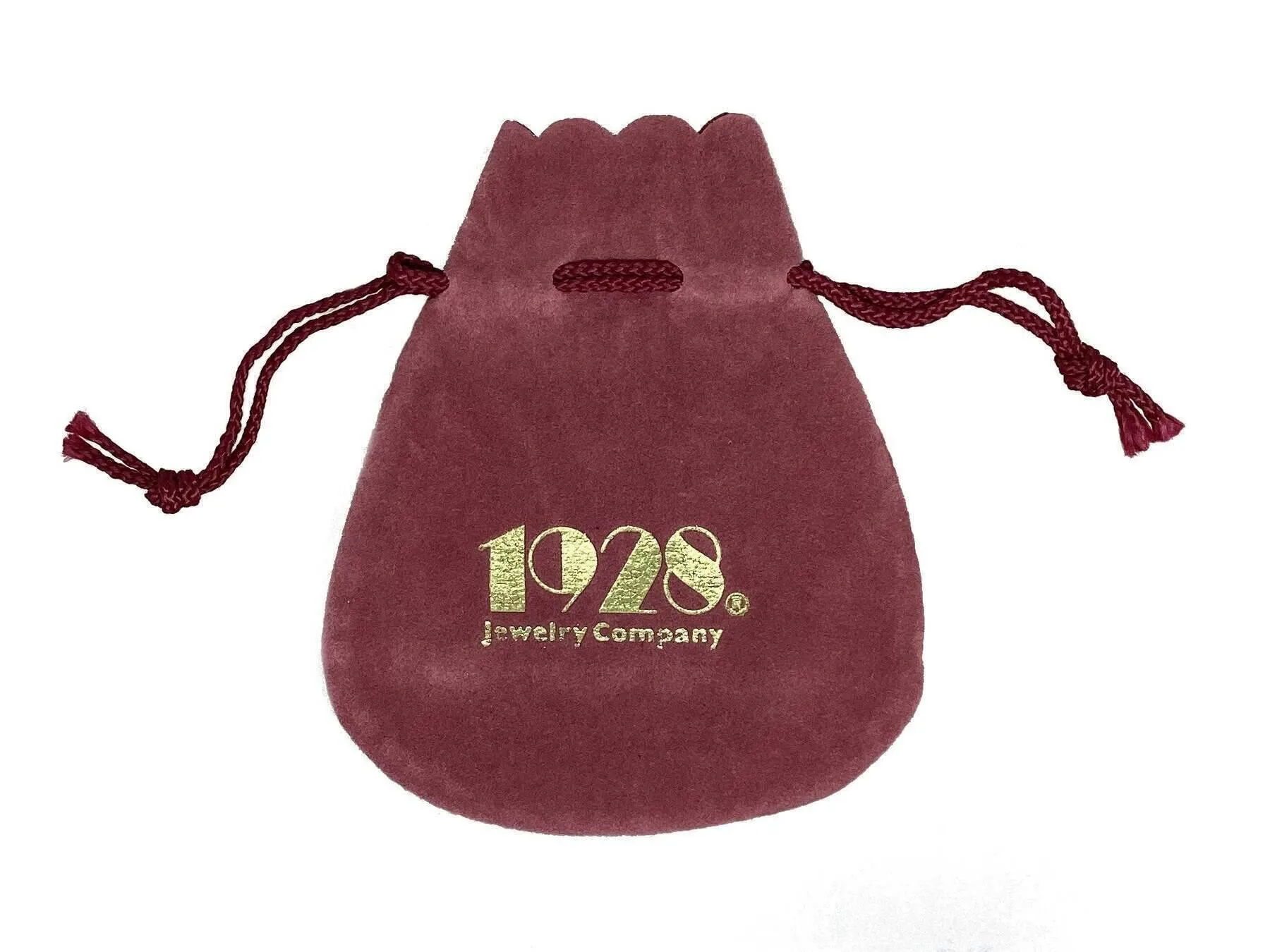 1928 Jewelry Pink Faux Velvet Drawstring Pouch