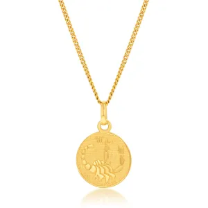 9ct Yellow Gold Zodiac Scorpio Pendant