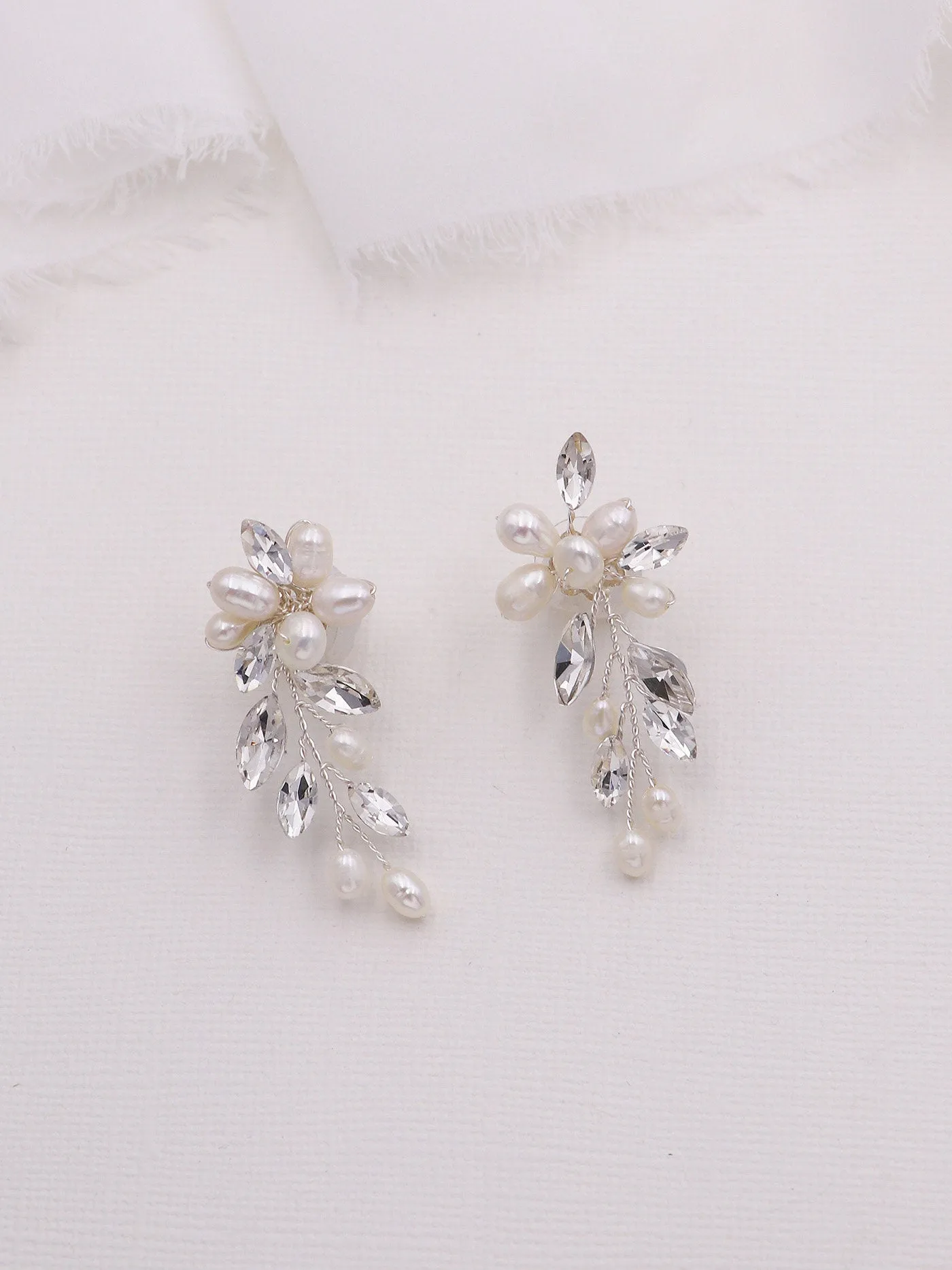 Amelia Freshwater Pearl Wedding Earrings