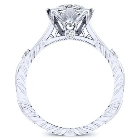 Arbor Diamond Matching Band for Cushion Center (Band Only. Engagement Ring Not Included)