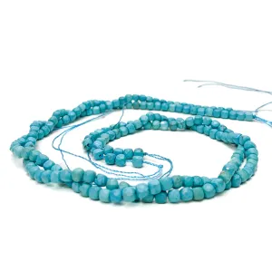 Arizona Turquoise 4mm Faceted Cubes Bead Strand