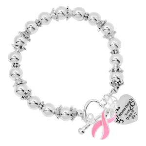 Breast Cancer Love You To The Moon And Back Pink Ribbon Bracelets