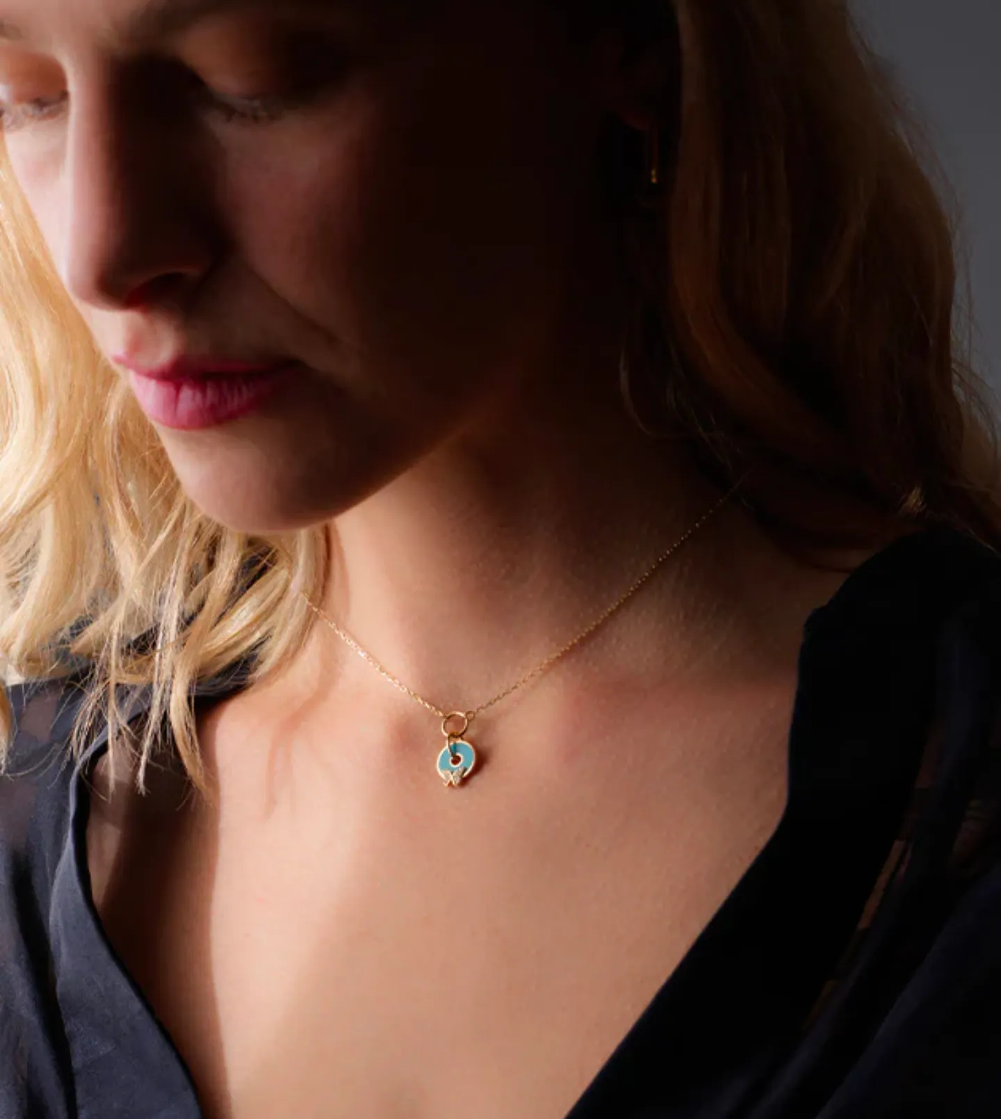 Butterfly – Reverie : Symbol Disk Drop Necklace 