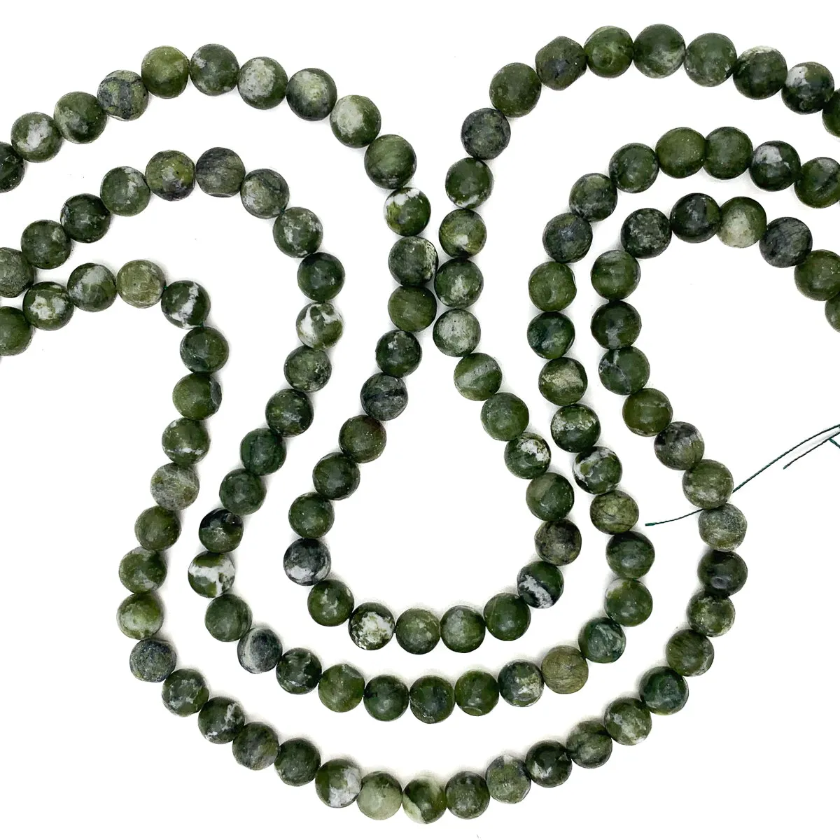 Canadian Jade Matte 8mm Smooth Rounds Bead Strand