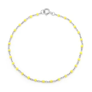 Candy Chain Anklet | Lemon & Silver