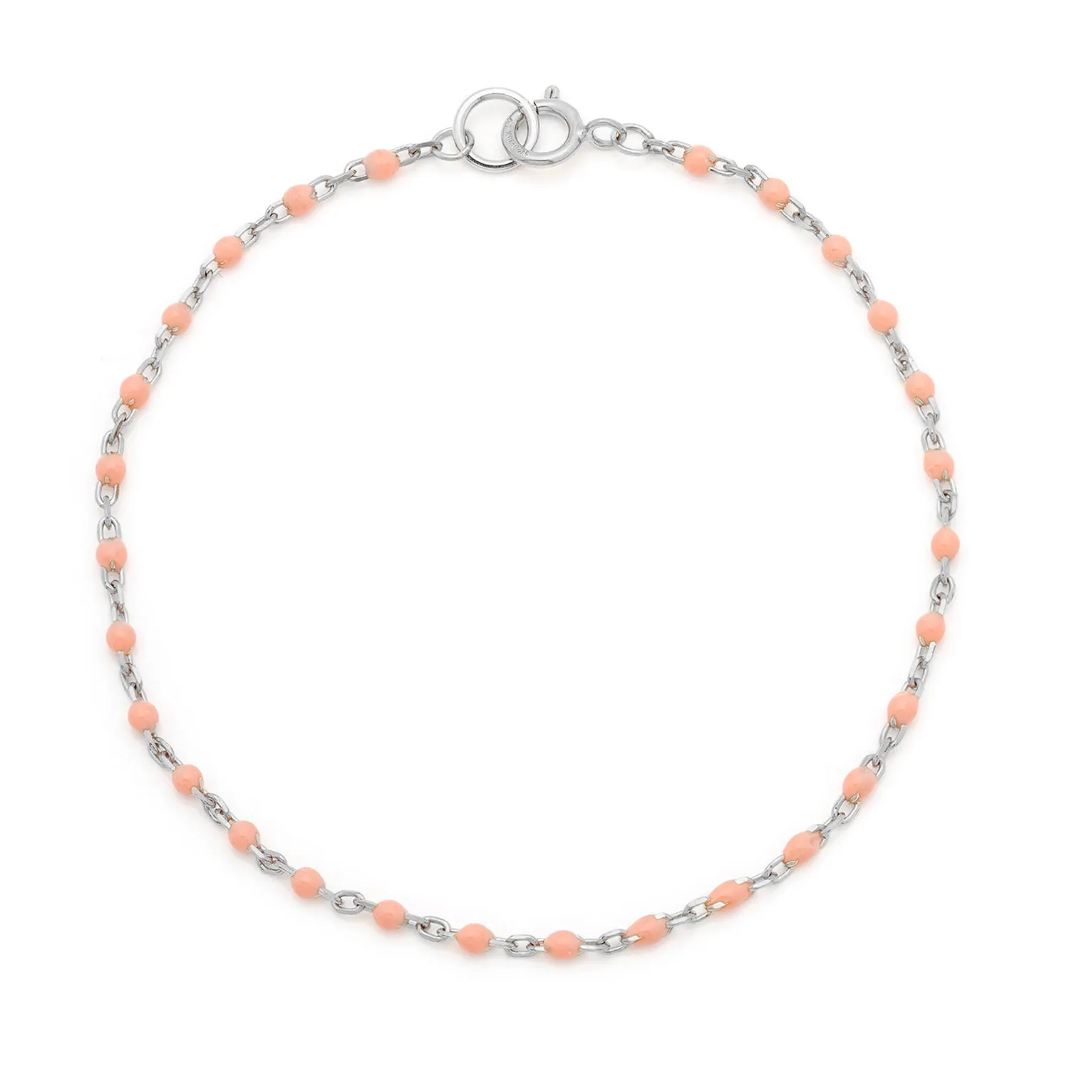 Candy Chain Anklet | Peach Fuzz & Silver