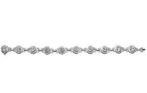 Channel Cubic Zirconia and Crystal Bridal Bracelet