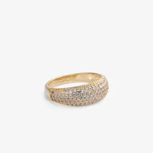 CHUNKY PAVÉ RING Gold