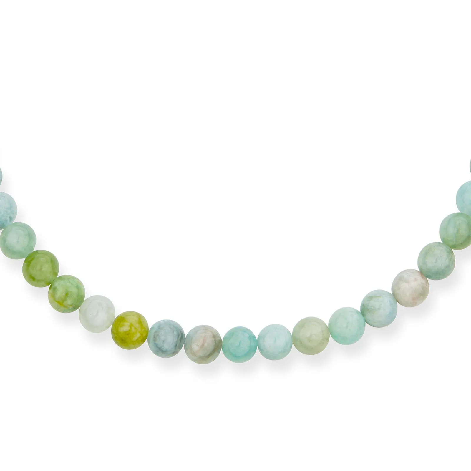 Classic Multi-Color Gemstone Bead Strand Necklace with Toggle Clasp 16-20 Inch