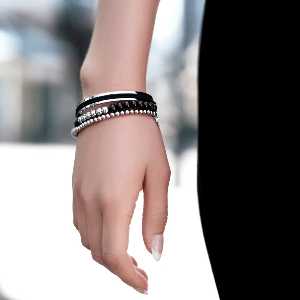 Confident | Gunmetal | Silver | Expression Bracelet