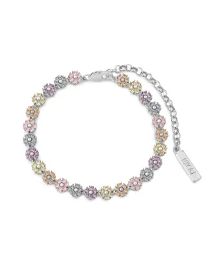 Daisy Studs Anklet- Silver