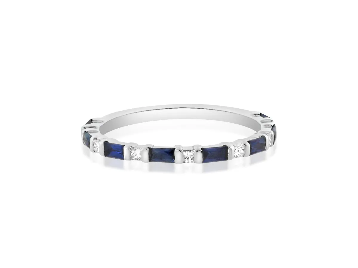 Delicate Sapphire and Diamond Band