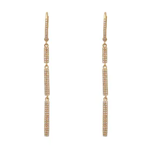 Diamond Pave Bar Earrings