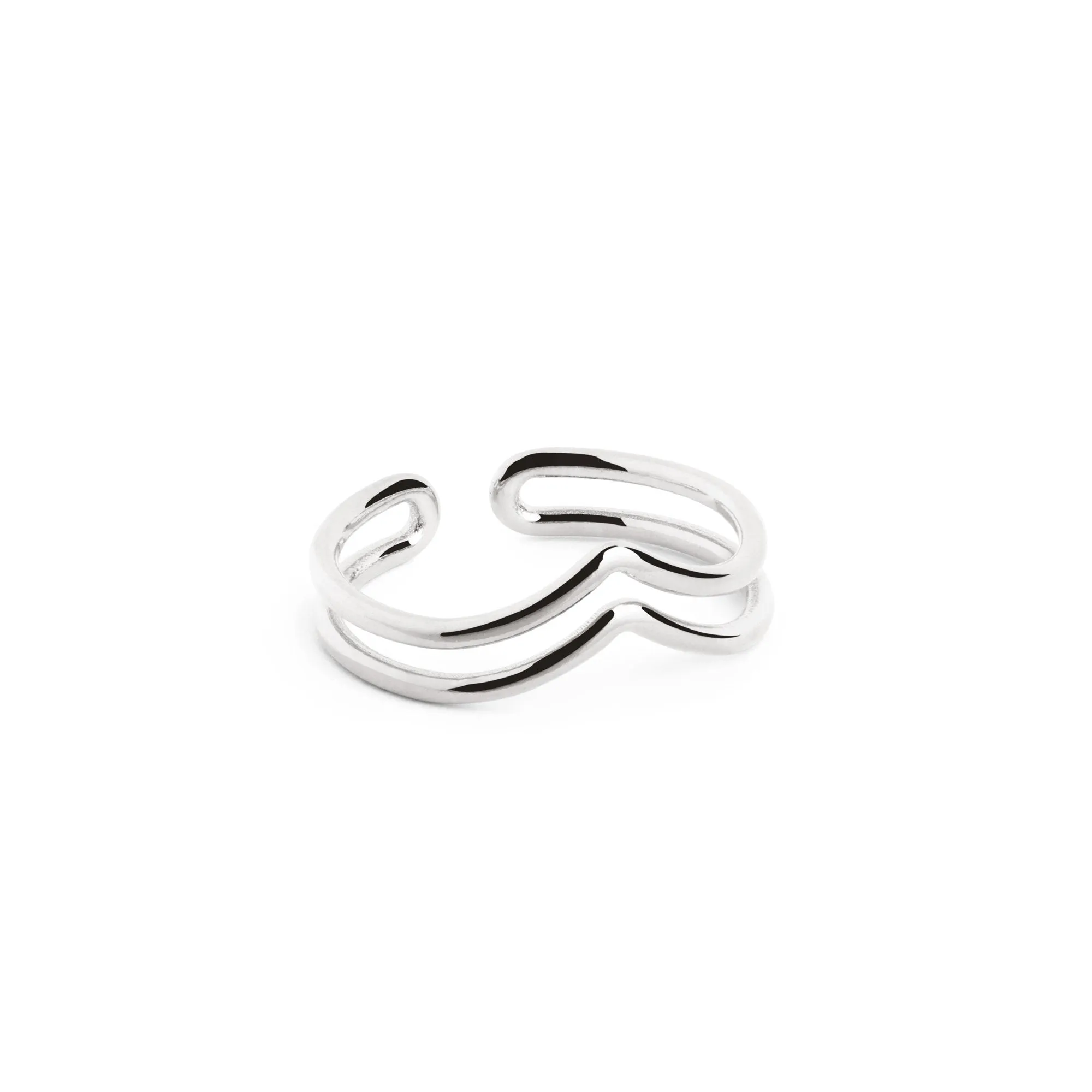 Double Peak Silver Toe Ring