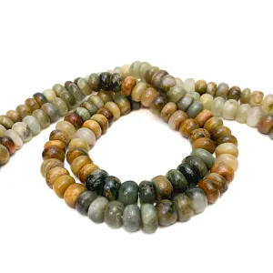 Eagle Eye Multi 8mm Smooth Rondelles Bead Strand