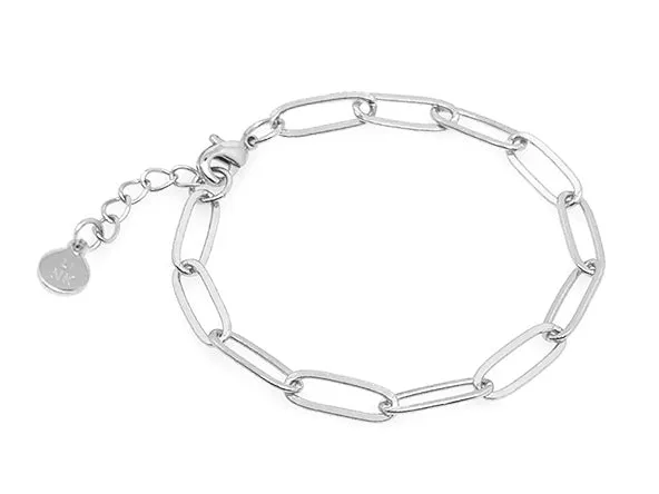 Elegant Paperclip Chain Bracelet