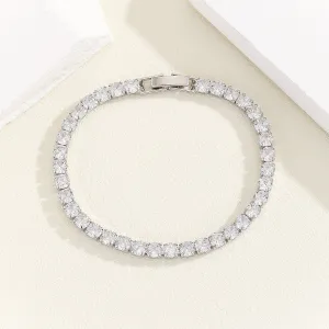 Elegant Round Tennis White Bracelet JLTb0541