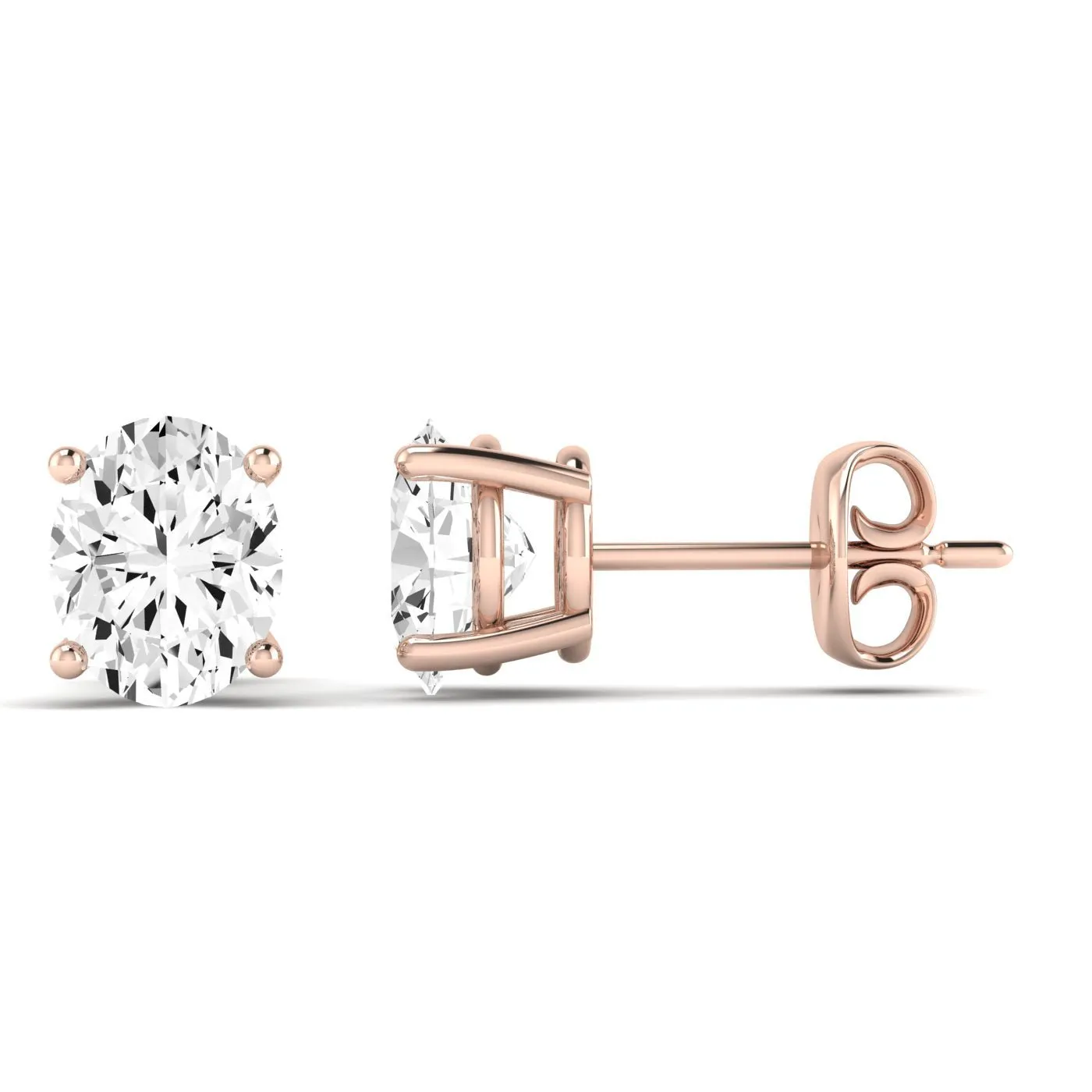 Elowen Oval Cut Lab Diamond Stud Earrings