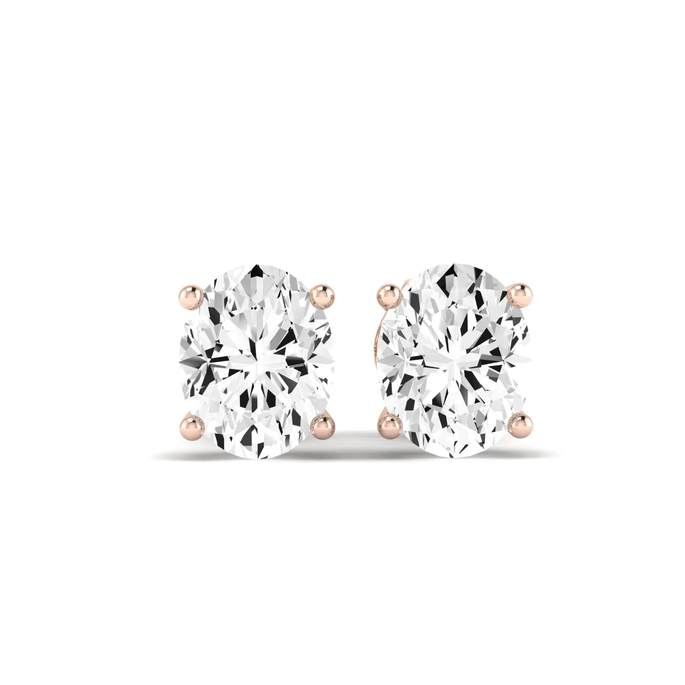 Elowen Oval Cut Lab Diamond Stud Earrings