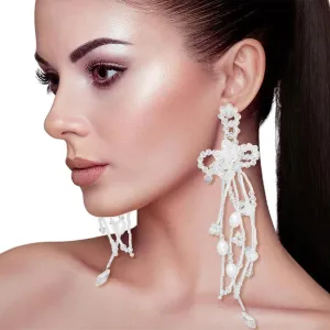 Embrace Pure Elegance with Stunning Long Tassel Purity Earrings