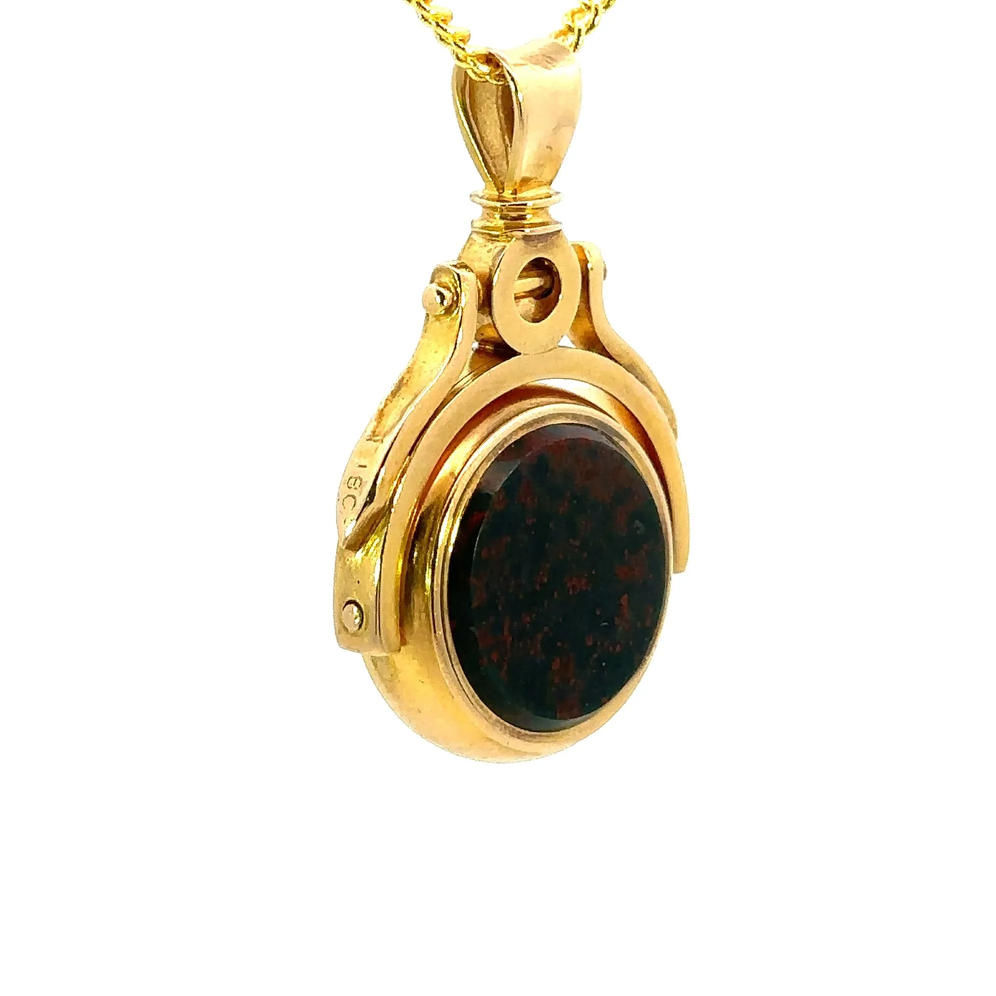 Exquisite Yellow Gold Spinner Pendant