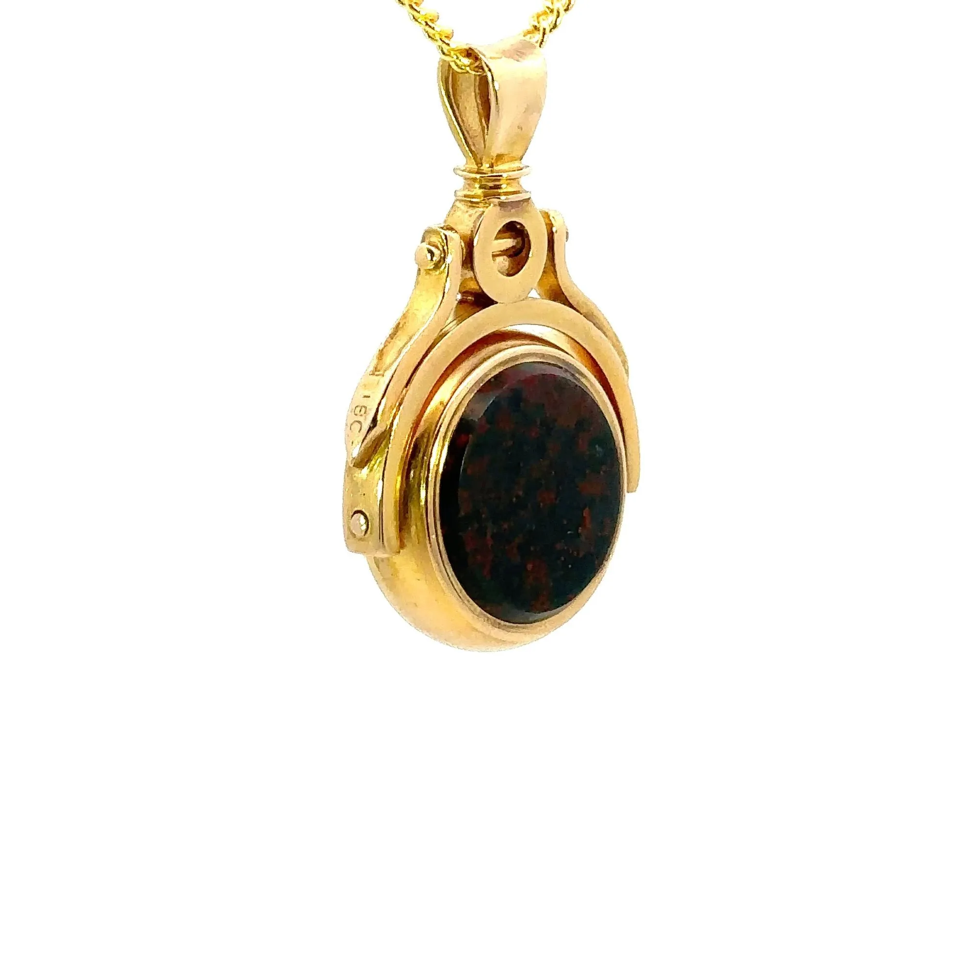 Exquisite Yellow Gold Spinner Pendant