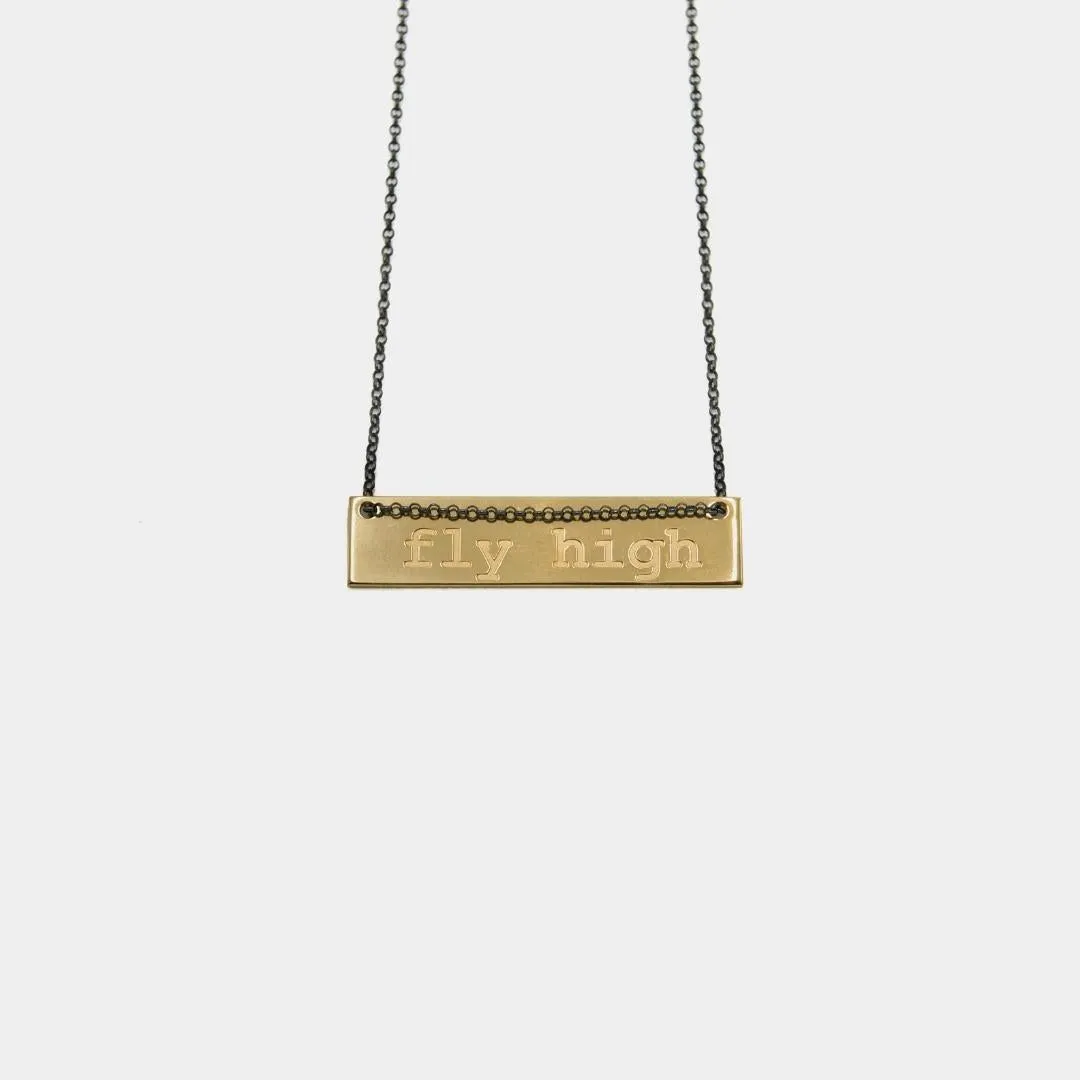 Fly high - necklace - silver 925 - gold plated