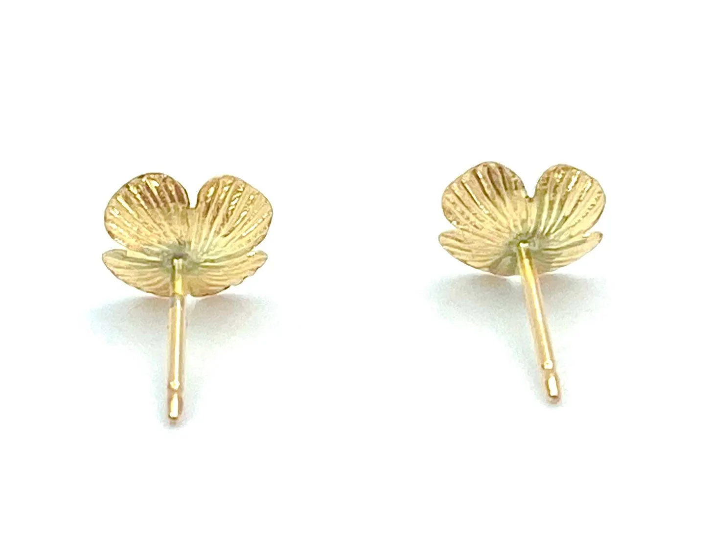 Four Leaf Clover Studs , Sterling Silver & 14K Gold Filled, Sku#1075-4