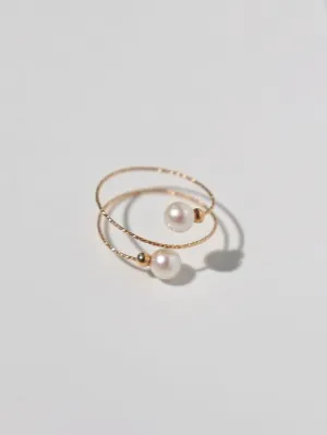 Freshwater Pearl Double Layer Wrapped Ring