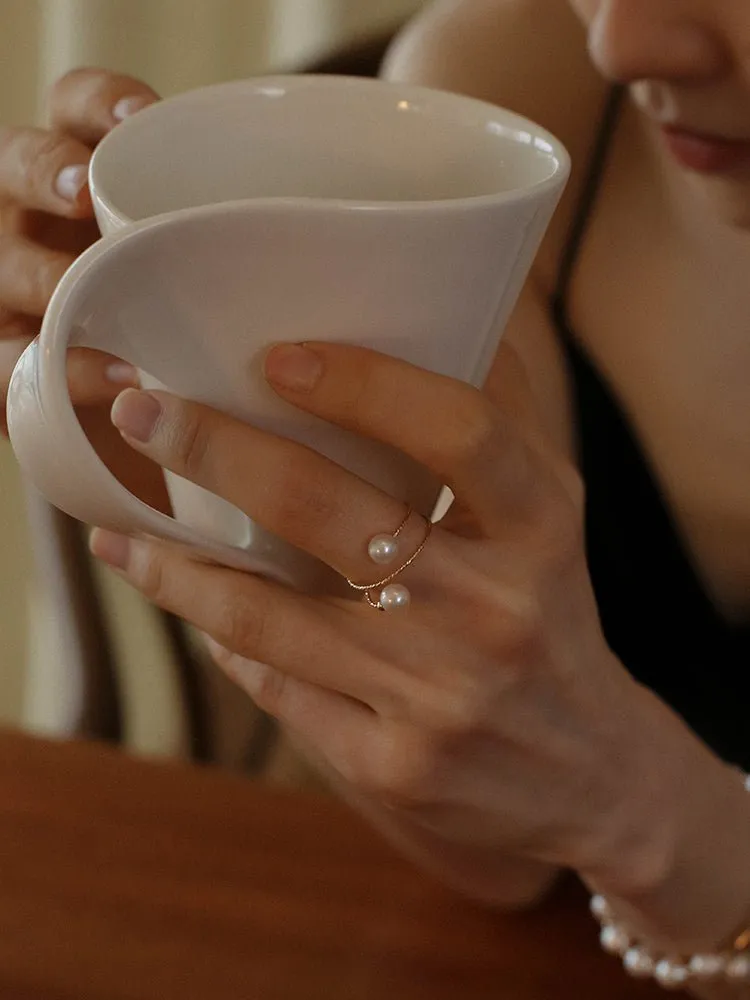 Freshwater Pearl Double Layer Wrapped Ring