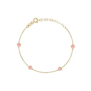 HEART ENAMEL ANKLET