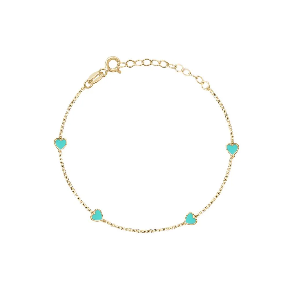 HEART ENAMEL ANKLET