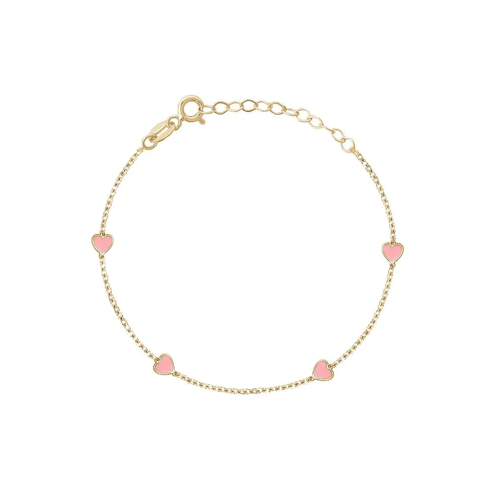 HEART ENAMEL ANKLET