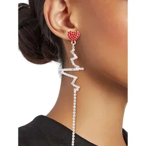 Heartbeat Earrings: Where Silver Meets Red in Stunning Fashion Jewelry