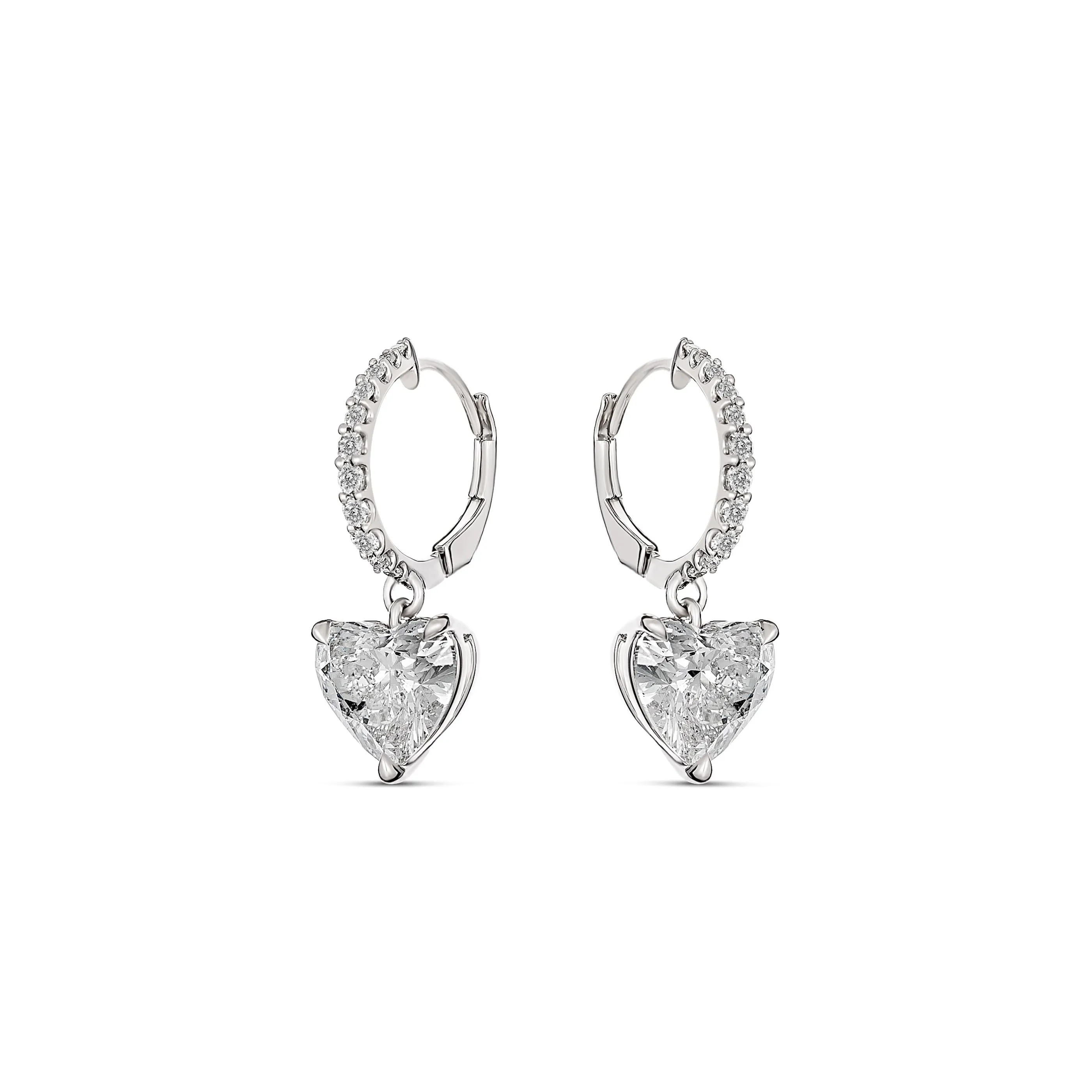 Hot Rocks® Collection Heart Shaped Diamond Drop Earrings