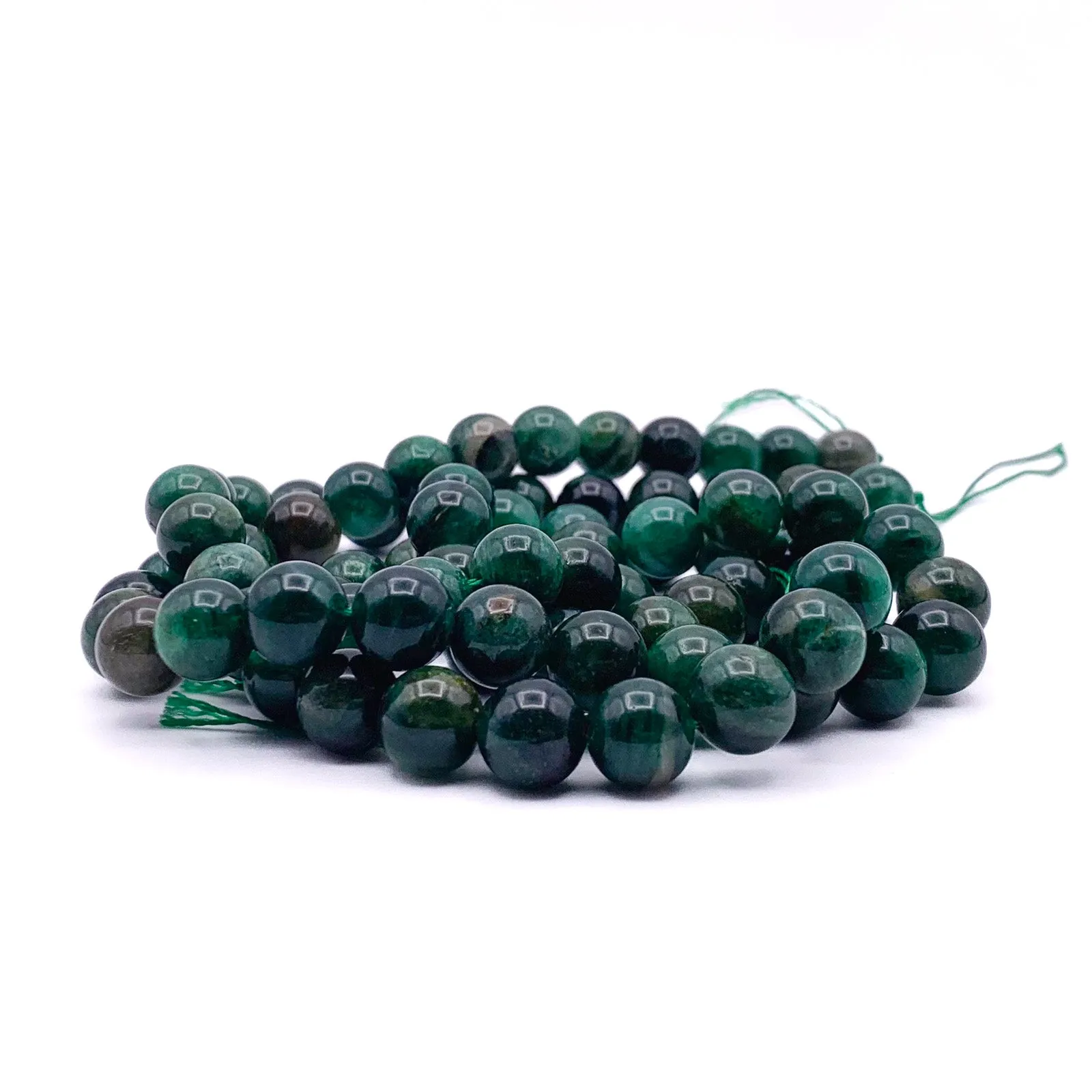 Lepidolite Green 10mm Smooth Rounds Bead Strand