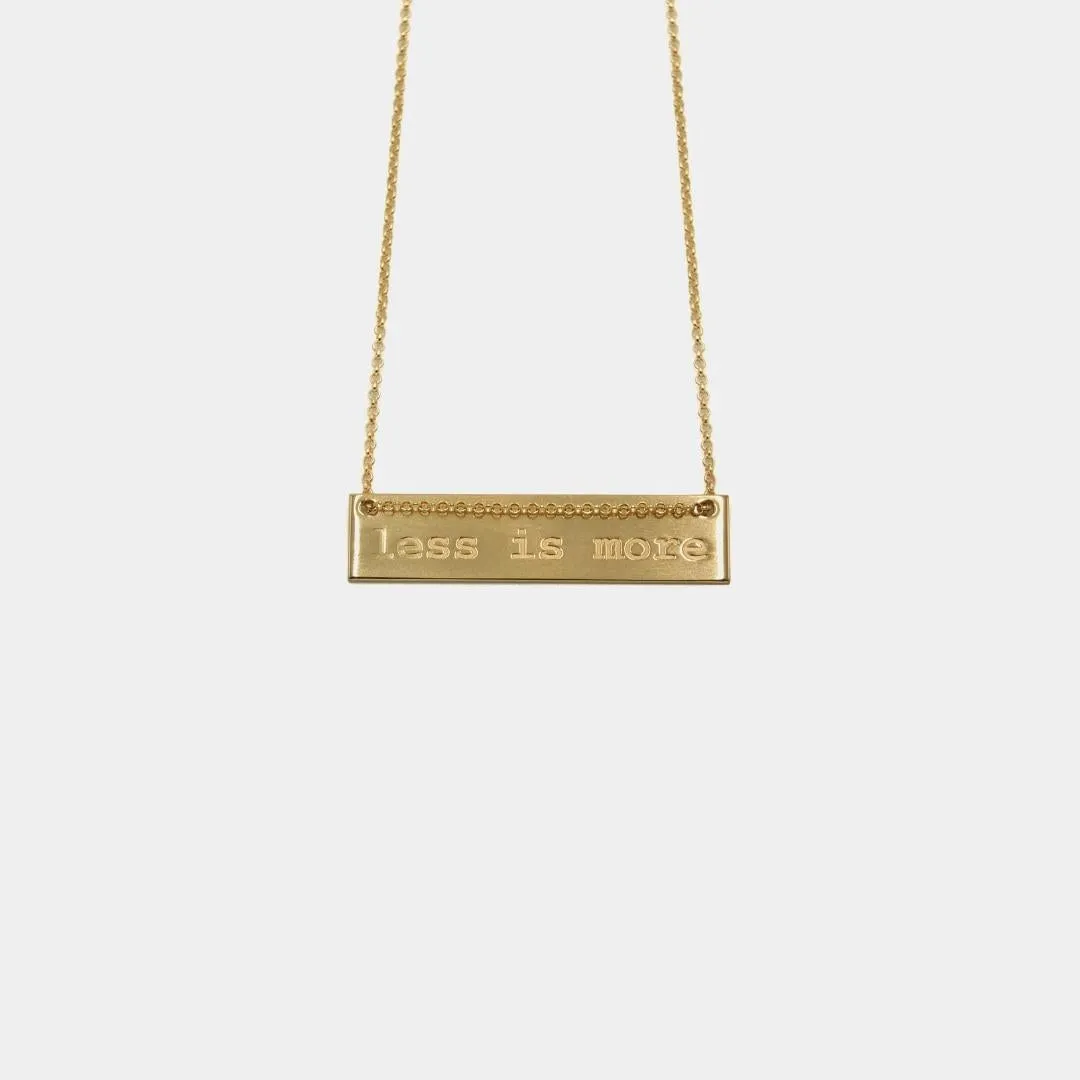 Less is more - necklace - gold plated