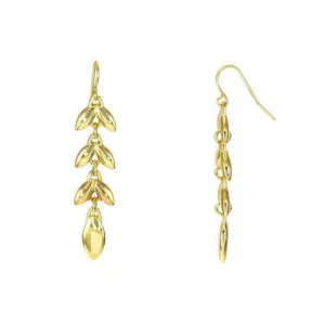 Linear Petal Drop Earrings