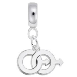 Male Charm Dangle Bead In Sterling Silver