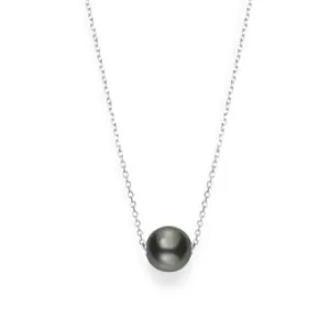 Mikimoto Black South Sea Cultured Single Pearl Pendant in 18K White Gold