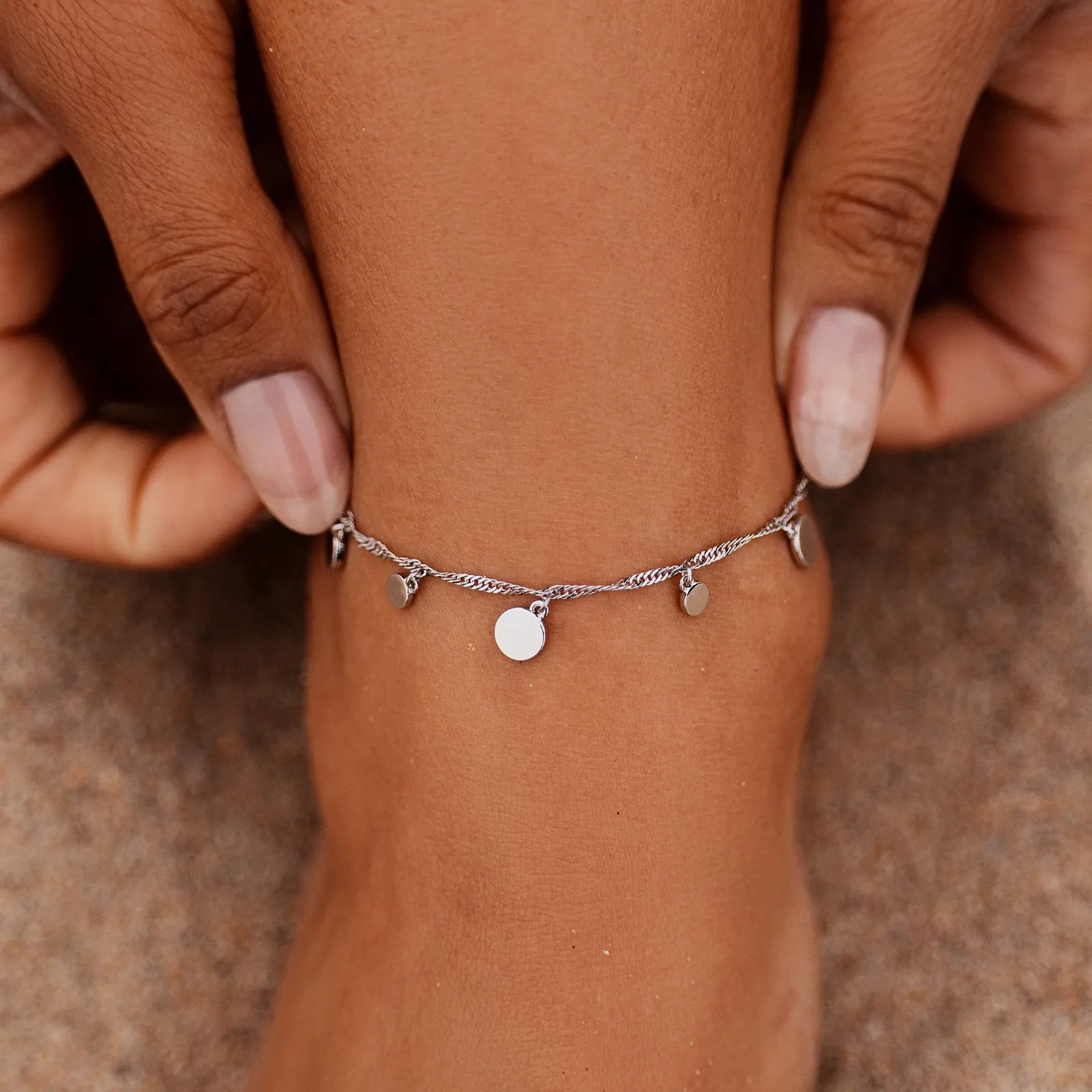 Mixed Mini Coins Chain Anklet