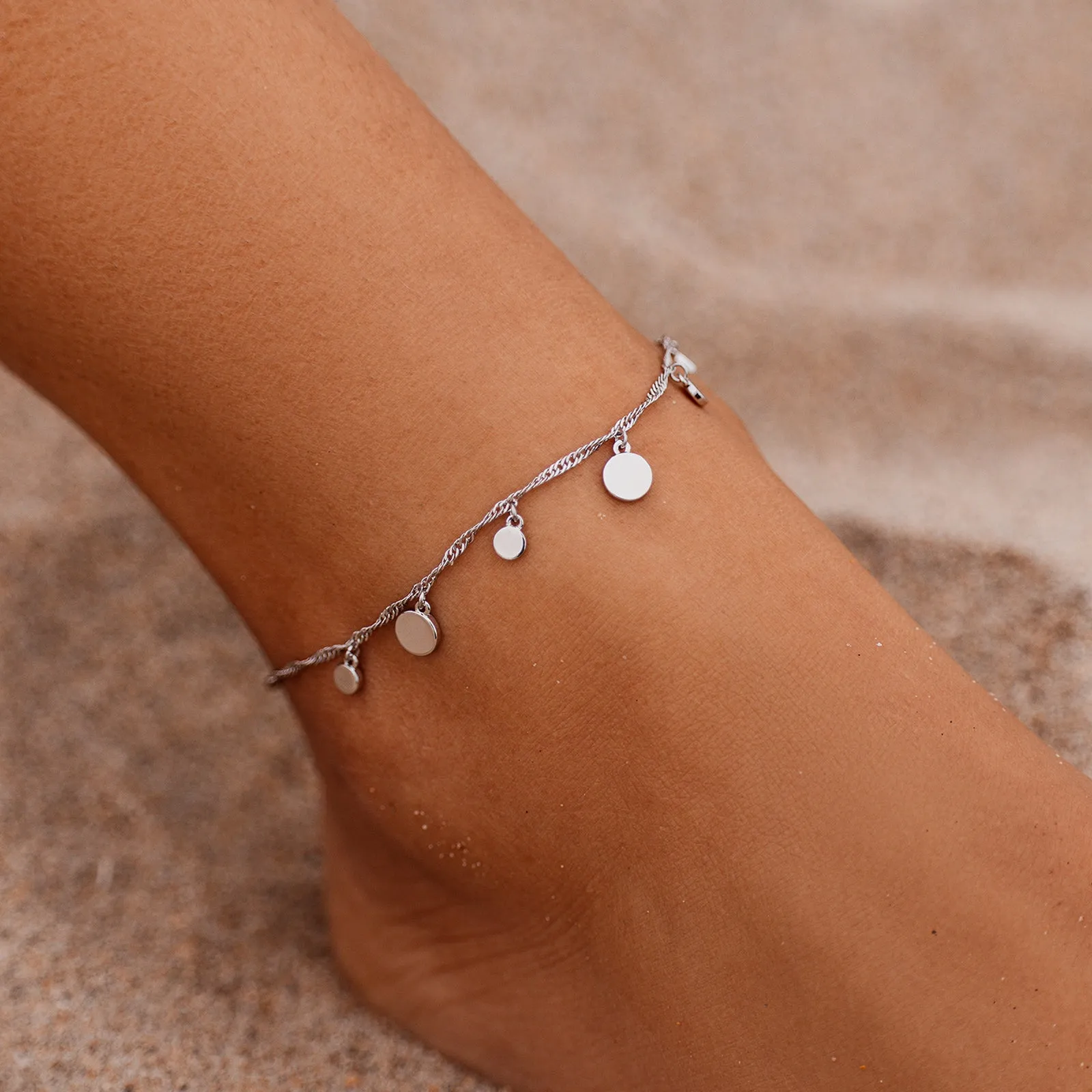 Mixed Mini Coins Chain Anklet